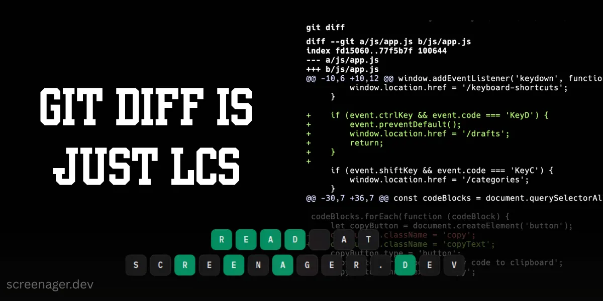 Git Diff Is Just LCS